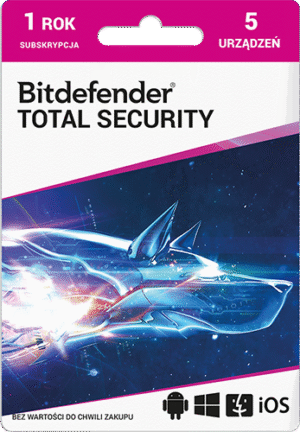 Program Antywirusowy Bitdefender Total Security 2021 (5 użytkowników)