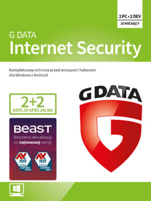 Program Antywirusowy G DATA Internet Security 20 miesięcy (4 użytkowników)